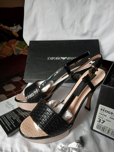 Giorgio armani sandalo nero - sandalo,