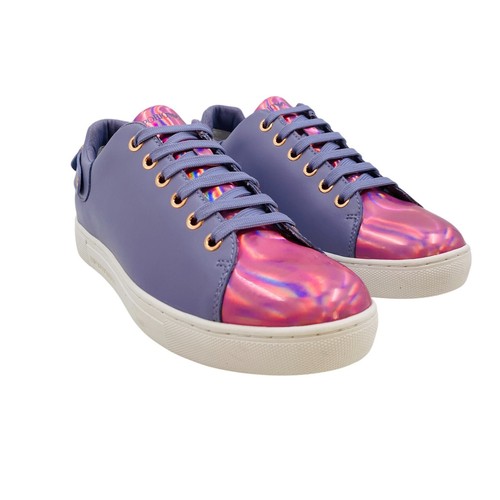 Sneakers pelle rosa viola - pelle,